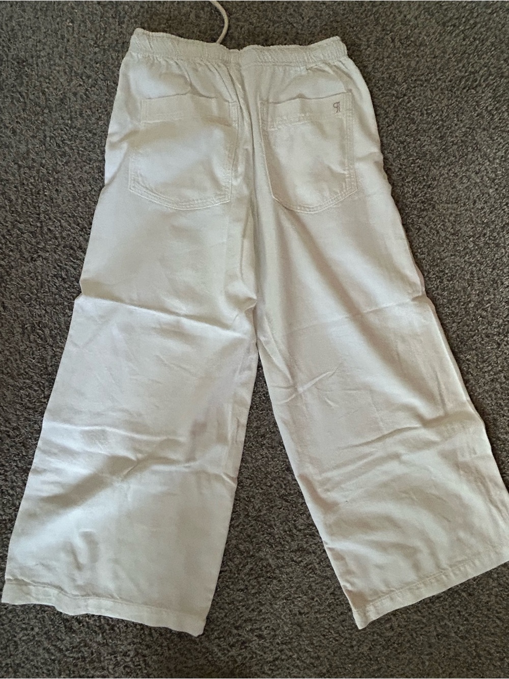 Pilcro White Elastic Waist Drawstring Pants - Picture 3 of 4